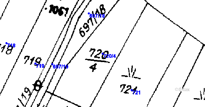Parcela st. 720/4 v KÚ Písek u Jablunkova, Katastrální mapa