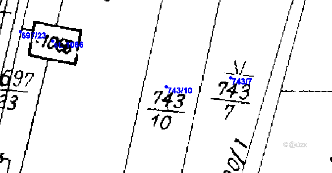 Parcela st. 743/10 v KÚ Písek u Jablunkova, Katastrální mapa