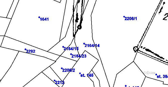 Parcela st. 2164/14 v KÚ Písek u Jablunkova, Katastrální mapa