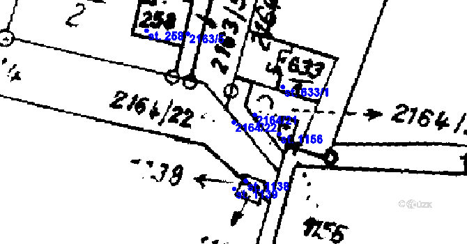 Parcela st. 2164/22 v KÚ Písek u Jablunkova, Katastrální mapa