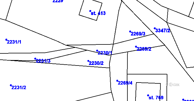 Parcela st. 2230/1 v KÚ Písek u Jablunkova, Katastrální mapa