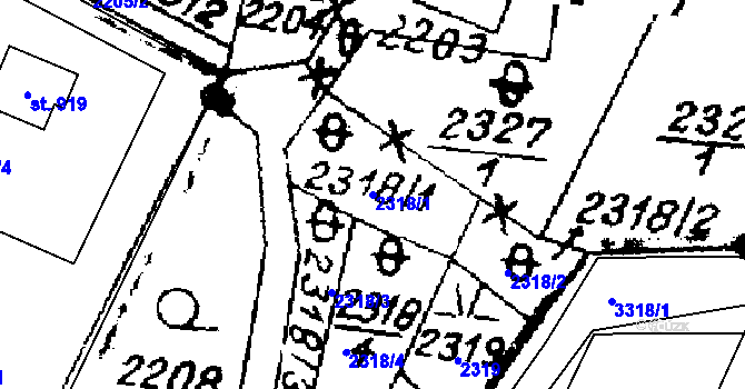 Parcela st. 2318/1 v KÚ Písek u Jablunkova, Katastrální mapa