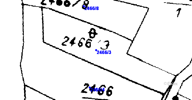 Parcela st. 2466/3 v KÚ Písek u Jablunkova, Katastrální mapa