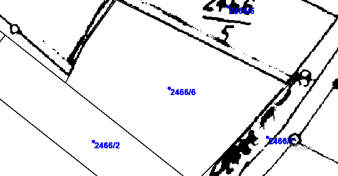 Parcela st. 2466/6 v KÚ Písek u Jablunkova, Katastrální mapa