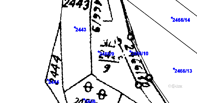 Parcela st. 2466/9 v KÚ Písek u Jablunkova, Katastrální mapa