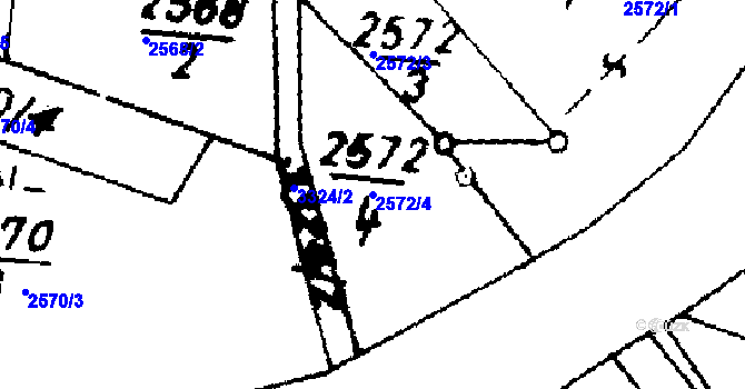 Parcela st. 2572/4 v KÚ Písek u Jablunkova, Katastrální mapa