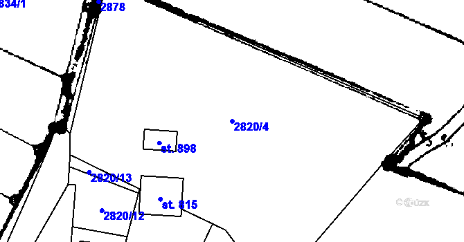 Parcela st. 2820/4 v KÚ Písek u Jablunkova, Katastrální mapa