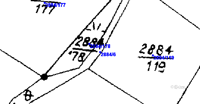 Parcela st. 2884/6 v KÚ Písek u Jablunkova, Katastrální mapa
