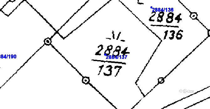 Parcela st. 2884/137 v KÚ Písek u Jablunkova, Katastrální mapa
