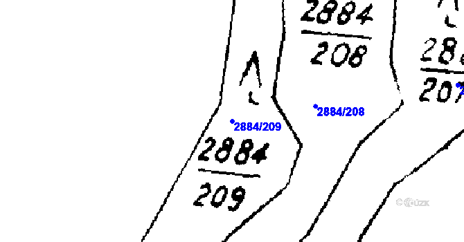 Parcela st. 2884/209 v KÚ Písek u Jablunkova, Katastrální mapa