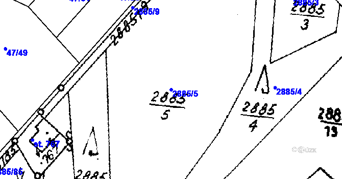 Parcela st. 2885/5 v KÚ Písek u Jablunkova, Katastrální mapa