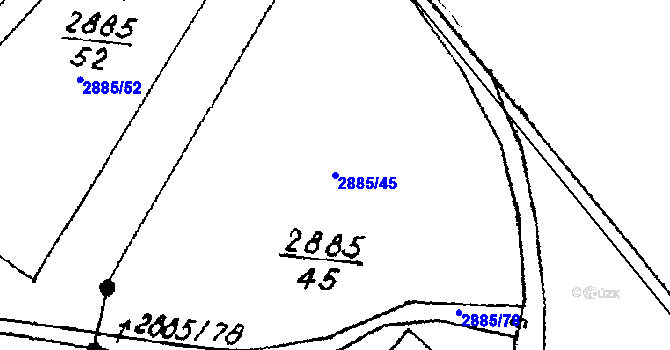 Parcela st. 2885/45 v KÚ Písek u Jablunkova, Katastrální mapa