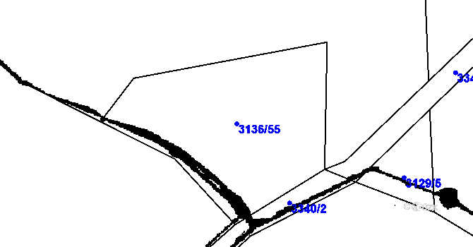 Parcela st. 3136/55 v KÚ Písek u Jablunkova, Katastrální mapa