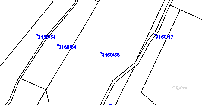 Parcela st. 3160/38 v KÚ Písek u Jablunkova, Katastrální mapa