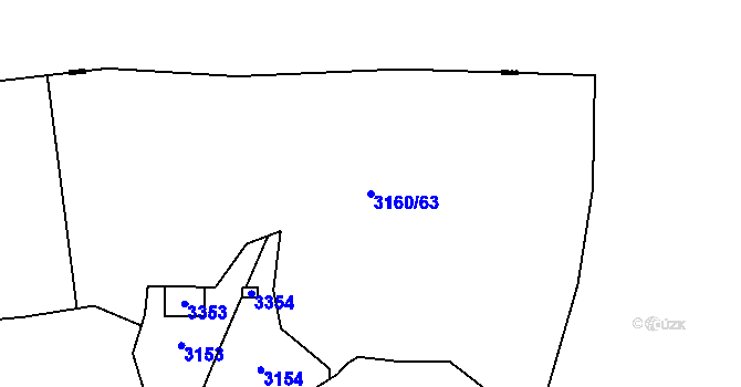 Parcela st. 3160/63 v KÚ Písek u Jablunkova, Katastrální mapa