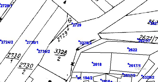 Parcela st. 3328/2 v KÚ Písek u Jablunkova, Katastrální mapa