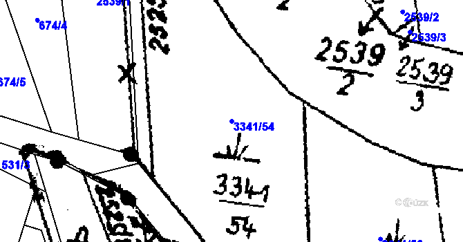 Parcela st. 3341/54 v KÚ Písek u Jablunkova, Katastrální mapa