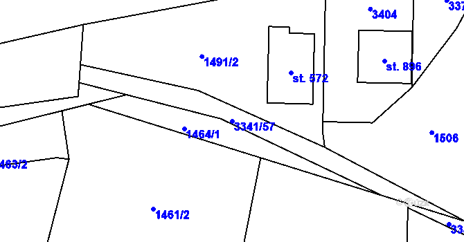 Parcela st. 3341/57 v KÚ Písek u Jablunkova, Katastrální mapa