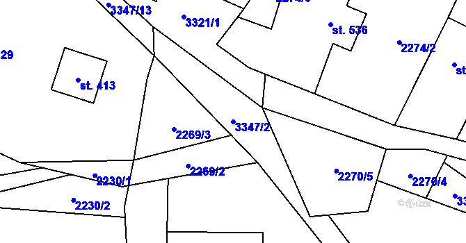Parcela st. 3347/2 v KÚ Písek u Jablunkova, Katastrální mapa