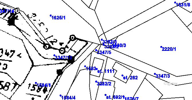 Parcela st. 3347/5 v KÚ Písek u Jablunkova, Katastrální mapa