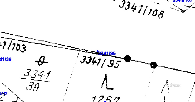 Parcela st. 3341/95 v KÚ Písek u Jablunkova, Katastrální mapa