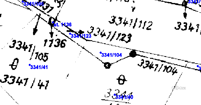 Parcela st. 3341/104 v KÚ Písek u Jablunkova, Katastrální mapa