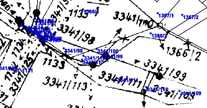 Parcela st. 3341/99 v KÚ Písek u Jablunkova, Katastrální mapa