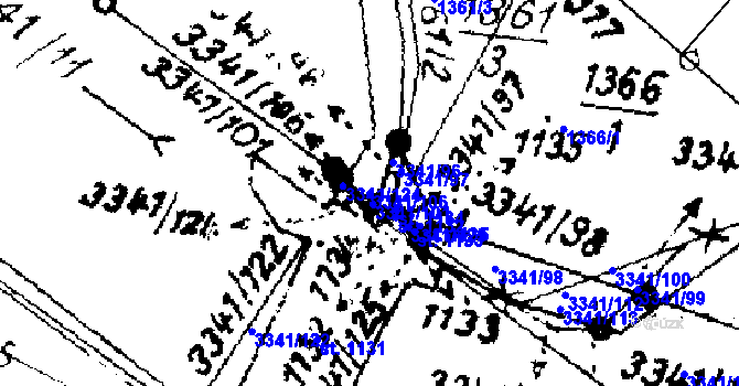 Parcela st. 3341/106 v KÚ Písek u Jablunkova, Katastrální mapa