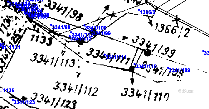Parcela st. 3341/111 v KÚ Písek u Jablunkova, Katastrální mapa