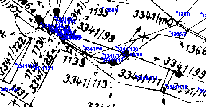 Parcela st. 3341/112 v KÚ Písek u Jablunkova, Katastrální mapa