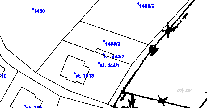 Parcela st. 444/2 v KÚ Písek u Jablunkova, Katastrální mapa