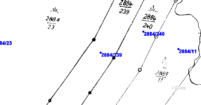 Parcela st. 2884/239 v KÚ Písek u Jablunkova, Katastrální mapa