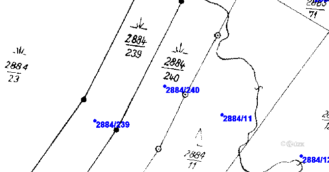 Parcela st. 2884/240 v KÚ Písek u Jablunkova, Katastrální mapa