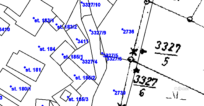 Parcela st. 3327/5 v KÚ Písek u Jablunkova, Katastrální mapa