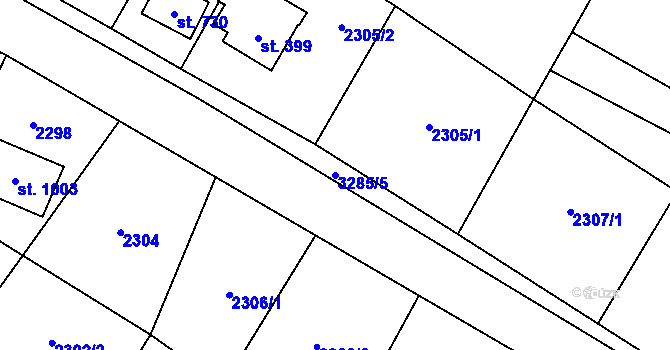 Parcela st. 3285/5 v KÚ Písek u Jablunkova, Katastrální mapa