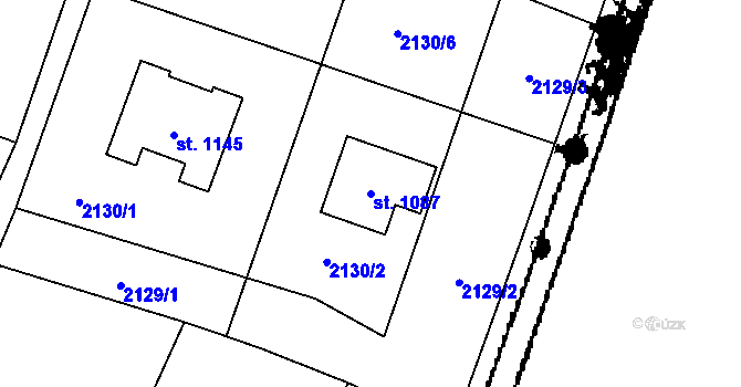 Parcela st. 1087 v KÚ Písek u Jablunkova, Katastrální mapa