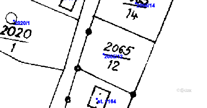 Parcela st. 2065/12 v KÚ Písek u Jablunkova, Katastrální mapa