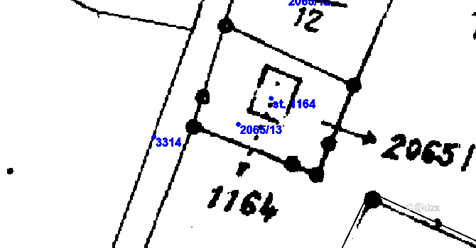 Parcela st. 2065/13 v KÚ Písek u Jablunkova, Katastrální mapa