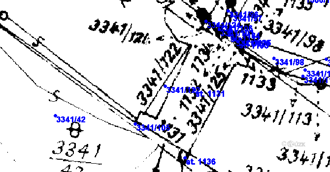 Parcela st. 3341/122 v KÚ Písek u Jablunkova, Katastrální mapa