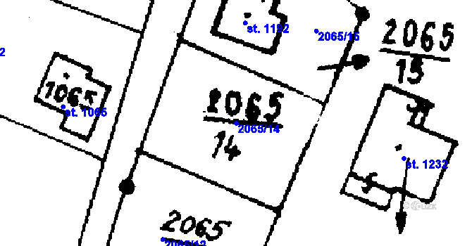 Parcela st. 2065/14 v KÚ Písek u Jablunkova, Katastrální mapa