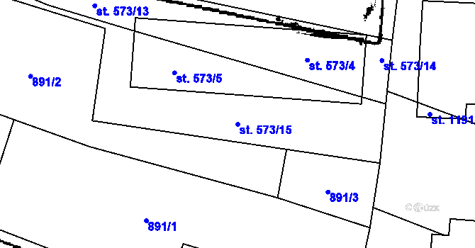 Parcela st. 573/15 v KÚ Písek u Jablunkova, Katastrální mapa