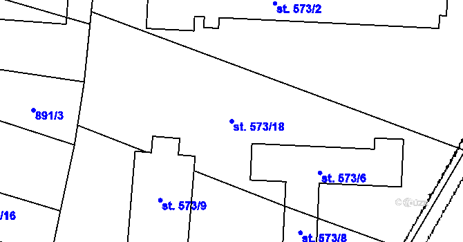 Parcela st. 573/18 v KÚ Písek u Jablunkova, Katastrální mapa