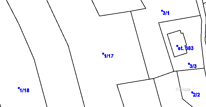 Parcela st. 1/17 v KÚ Písek u Jablunkova, Katastrální mapa