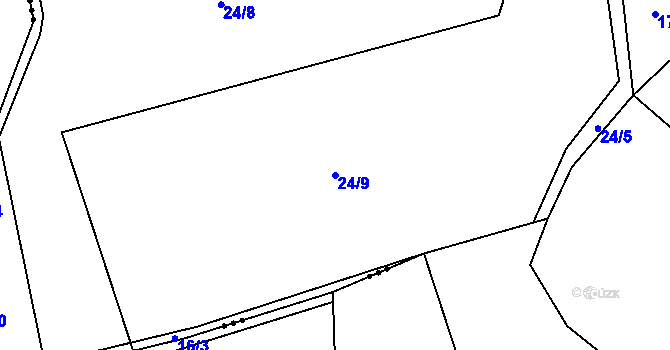 Parcela st. 24/9 v KÚ Písek u Jablunkova, Katastrální mapa