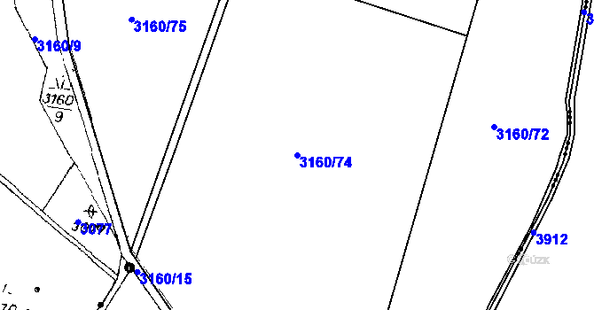 Parcela st. 3160/74 v KÚ Písek u Jablunkova, Katastrální mapa