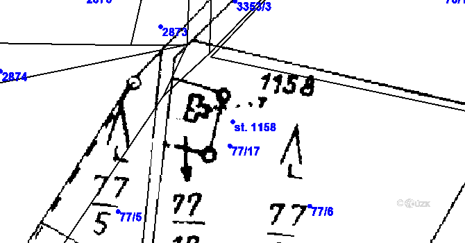 Parcela st. 1158 v KÚ Písek u Jablunkova, Katastrální mapa