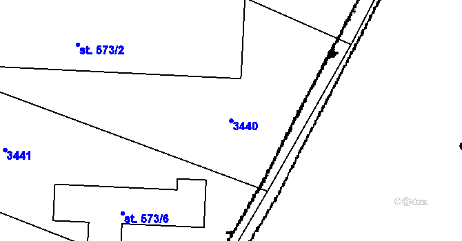 Parcela st. 3440 v KÚ Písek u Jablunkova, Katastrální mapa