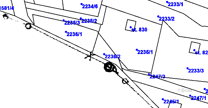 Parcela st. 2236/2 v KÚ Písek u Jablunkova, Katastrální mapa