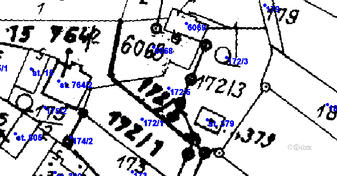Parcela st. 172/5 v KÚ Písek u Jablunkova, Katastrální mapa