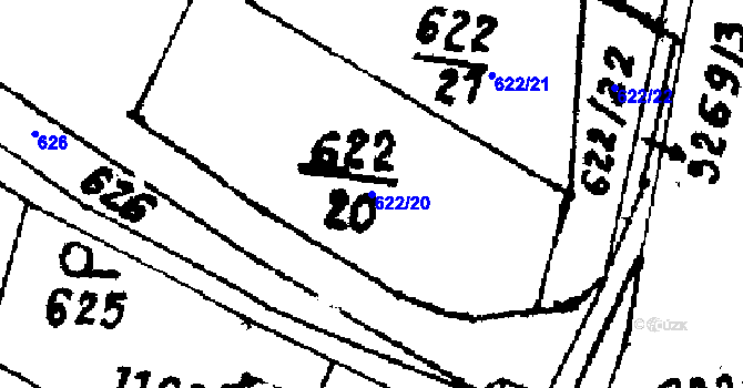 Parcela st. 622/20 v KÚ Písek u Jablunkova, Katastrální mapa